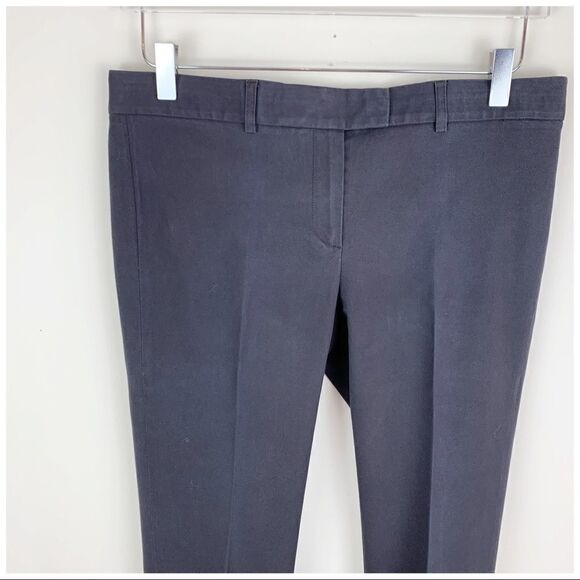 Theory Brown Stretch Mid-Rise Cotton Dress Pant Boot Cut Sz 4 - Picture 5 of 9